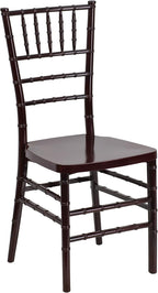Flash Furniture 2 Pack HERCULES PREMIUM Series Mahogany Resin Stacking Chiavari Chair