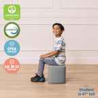 ECR4Kids SoftZone Toddler Modular Stool Seating Set, Classroom Furniture, Grey, 2-Pack