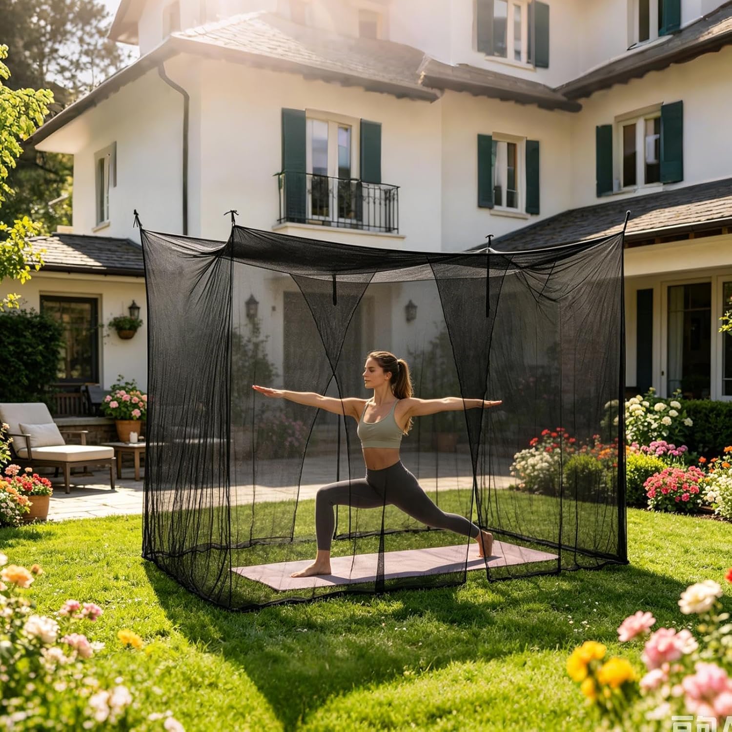 Fly Net - Durable Polyester lnsect Protection Netting, Spacious Adventure Travel Canopy, essentiaI Climber Sleeping Bed Cover, Easy Setup Relaxation Enclosure | for Home Yard Indoor Outdoor Use