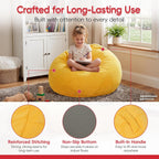 2.5FT Bean Bag Chair for Teens & Youth, Beanbag Chair with High-Density Foam Filling, Soft Chenille Boneless Reading Chair, Cozy Bean Bag for Bedroom, Reading & Dorm(Yellow, 31.5" W x 31.5" D x 20" H)