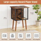Record Player Stand, Vinyl Record Storage, Mid-Century Modern Record Holder Record Table, Vintage Vinyl Records Shelf Unit, Small Vinyls Organizer Records Cabinet, Album Storage for Vinyl Records