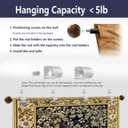 Garden Flag Hanger Banner Holder Wall Flag Hanging Pole House Deco Hanging Rod (48")