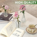 Aheroi 32 Pcs Bud Vase Set, Clear Vases for Centerpieces, Cute Glass Bud Vases Small Vases for Flowers, Mini Vase Flower Vase Set for Wedding Decorations, Room Office Table Decor