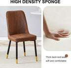Dining Chairs Set of 2，Modern Dining Chairs, Equipped with Suede Nap Leather Backrest Cushions and Metal Legs, Suitable for Restaurants, Kitchens, and Dining Room Chairs
