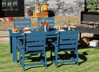 GREENVINES Outdoor Dining Chairs Set of 2 | HDPE | Patio Chair | All-Weather | Blue