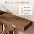 Tribesigns 43.31-Inch Farmhouse Console Table for Entryway, Unique Narrow Sofa Table Behind the Couch with Curved Legs for Living Room, Hallway, Foyer, Entrance, Rustic Brown