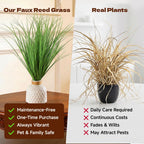 Sweetyear 12Pcs Artificial Plants Outdoor, 21" Fake Shrubs Wheat Grass, Greenery Stems Onion Grass, UV Resistant Faux Tall Grass Plants for Garden Porch Window Box Indoor Home Decor (Green)