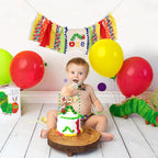 Caterpillar One High Chair Banner - Funny 1st Birthday Decorations,Hungry Caterpillar Colorful Ribbon Banner,First Fruit Birthday Highchair Garland,Colorful Cake Smash Party Photo Props