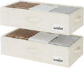 StorageWorks Under Bed Storage Containers - Underbed Storage with Handles and Label Holder, 2 Pack Ultra-thick Fabric Underbed Bins, Closet Organizer for Clothes, Blankets, Sweater