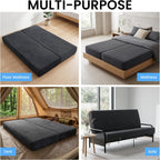 HOMBYS 8 Inch Memory Foam Futon Mattress Full Size, Split Foldable Futons Sofa Couch Bed Floor Mattress, Convertible Sofa Bed Mattress Fits Most Daybed and Futon Frames, 75" x 54"(Frame Not Included)