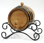 THOUSAND OAKS BARREL Wrought Iron Cradle Stand for 1 Liter & 2 Liter Oak Aging Barrel - Mini Bourbon and Wine Metal Rack Holder Base