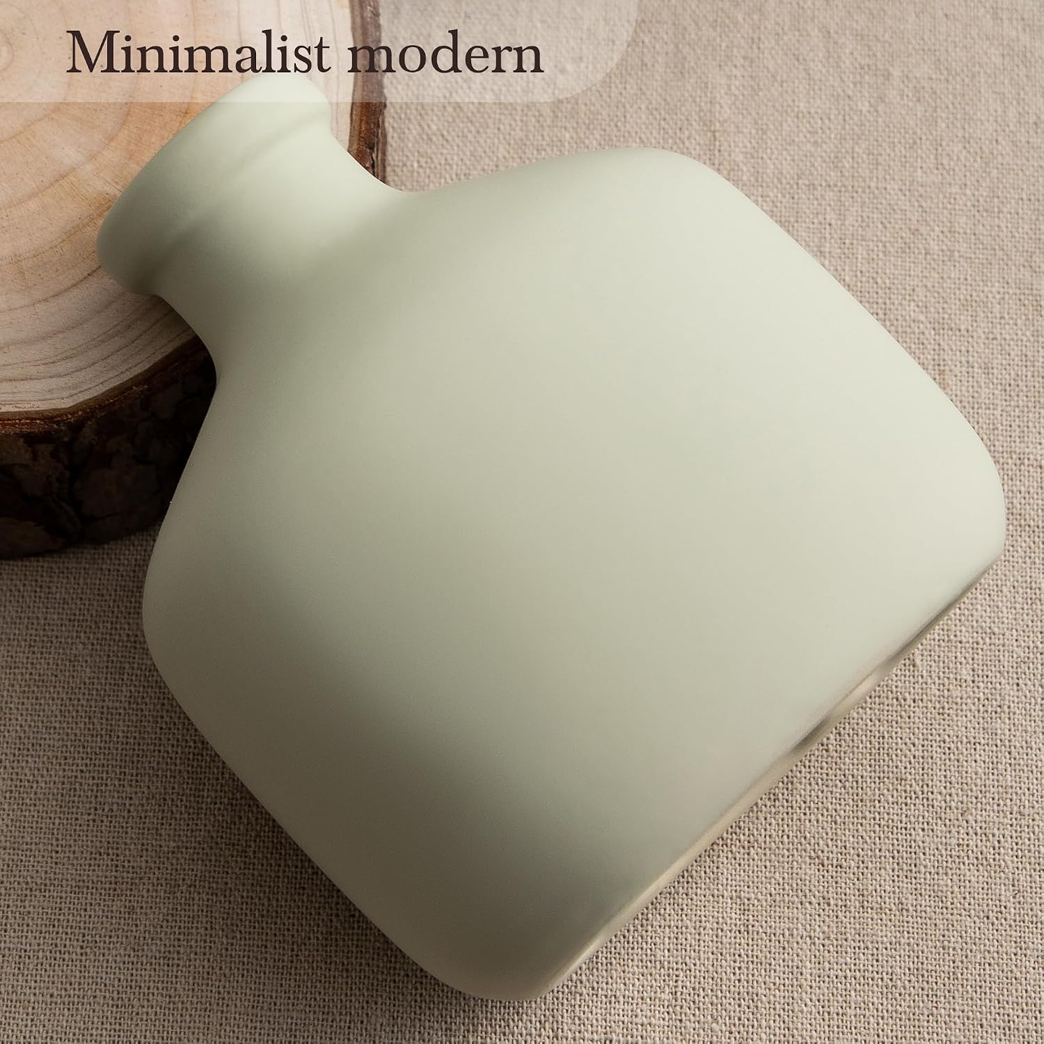Ceramic Vase Set of 3 - Rustic Vases Set for Flower Centerpieces Pampas Grass - 3 Bud Vases for Home Decor - Modern Terracotta Vases for Home Farmhouse Table Office, Mini Pottery Vase by Lyeec