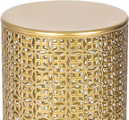 Homebeez Modern Nesting Tables Set of 2, Round Metal End Table, Accent Side Tables for Living Room & Bedroom, No Assembly Nightstands, Gold
