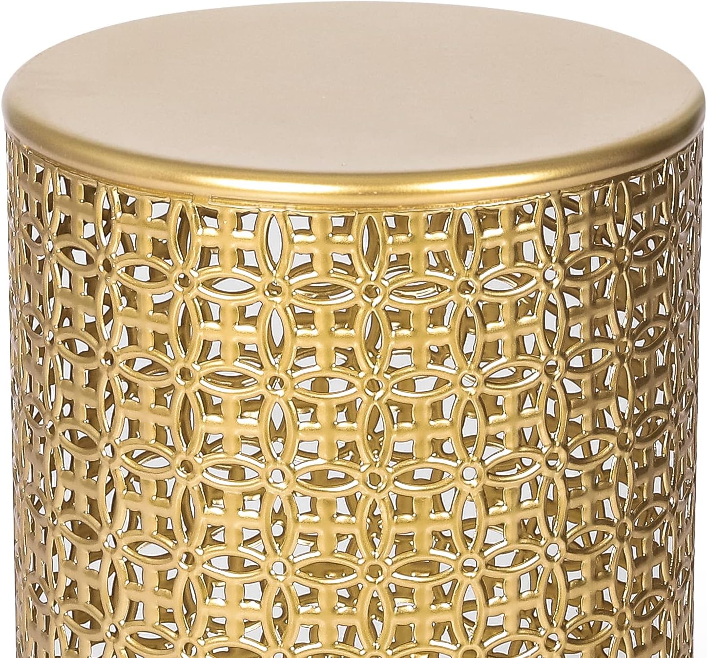 Homebeez Modern Nesting Tables Set of 2, Round Metal End Table, Accent Side Tables for Living Room & Bedroom, No Assembly Nightstands, Gold
