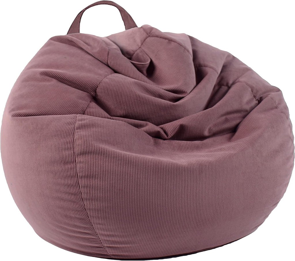 LPMOERA Stuffed Animal Storage Bean Bag Chair Cover (No Filler) For Kids and Adults.Pets Dogs/Cats Lazy Beds.Soft Premium Corduroy Stuffable Bean Bag For Organizing Children Plush Toys or Memory Foam