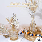 UPBUD Amber Glass Bud Vases Set of 12, Gold Mini Flower Vase for Centerpieces, Small Vases in Bulk for Wedding Decorations, Vintage Vase for Table, Recepetion, Home Décor