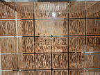 Hanging Wood Divider Panels, Teak Finish, 12 Pack