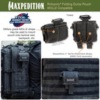 Maxpedition Rollypoly Folding Dump Pouch (Black) 9.4 inch