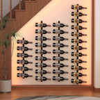 Sonyabecca 3 Pack 12 Bottle Wall Wine Rack, DIY Wine Rack Wall Mounted, Wall Mounted Wine Rack,Display Holder Used as One or Four, for Kitchen, Dining Room, Bar, Wine Cellar