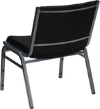 EMMA + OLIVER Big & Tall 1000 lb. Rated Black Fabric Stack Chair
