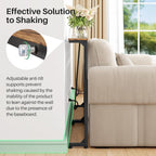 Kitstorack 2-Pack Narrow Console Table with Adjustable Height (25"-33") & 2 Power Outlets, Skinny Behind Couch Table, 78.8" Long x 5.9" Wide Sofa Side Table for Living Room, Rustic Brown
