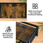 NANXITU Tea Holder Organizer,Wood Tea Box Organizer Storage Box | Tea Caddy for Tea Bags Organizer Drawer,with 8 Compartments Multi-Functional Tea Station Chest for Countertop