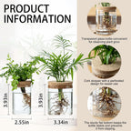 Plant Propagation Stations for Plants, 2 Size Glass Propagation Vases for Propagating Hydroponic Indoor Home Office Decor, Tabletop Glass Planter Gift for Plant Lovers (6)