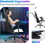 PayLessHere Gaming Chair Desk Chair Ergonomic High Back Computer Chair with Adjustable Lumbar Support, Armrests, and Racing-Inspired Design for Office and Home Use (White)