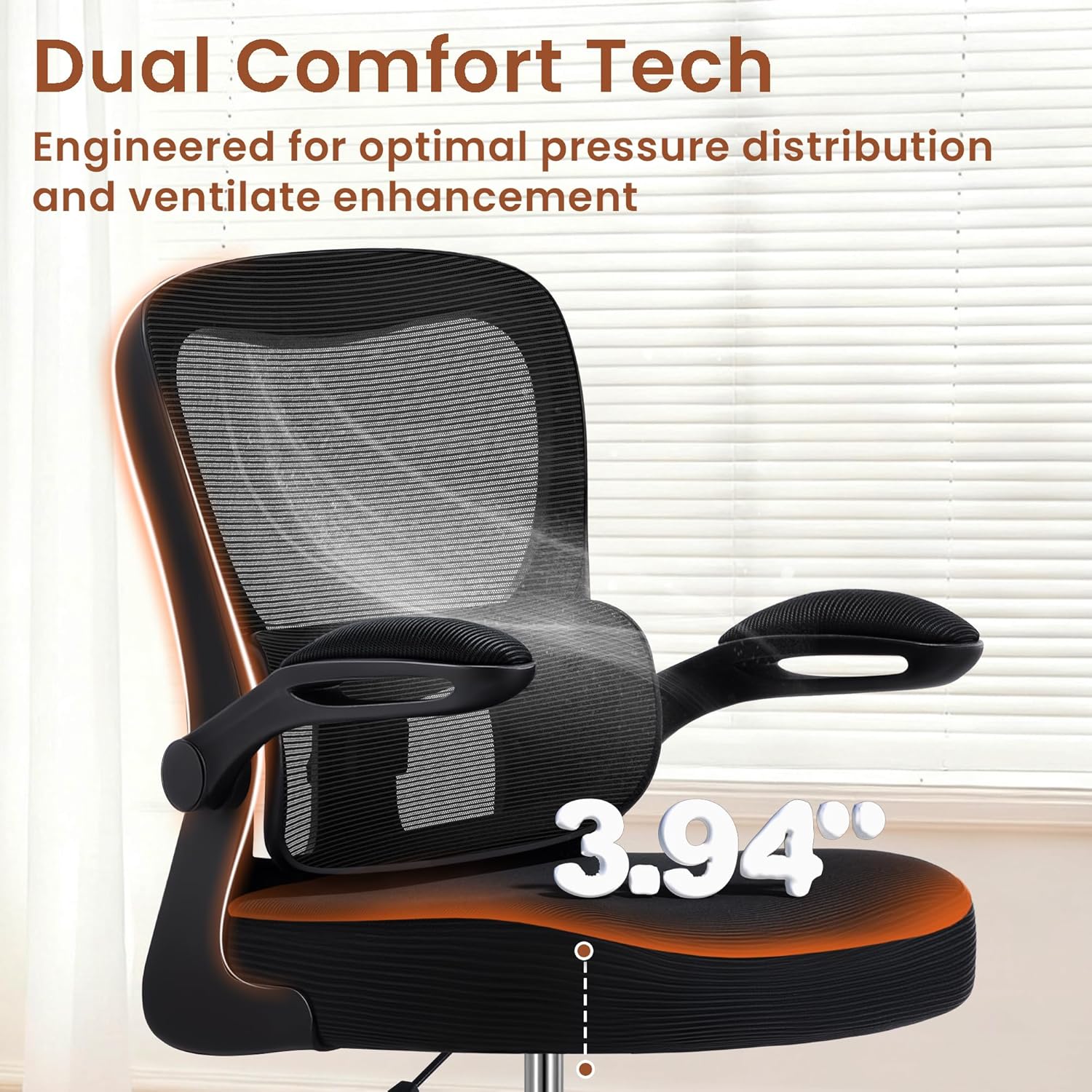 AreShark Drafting Office Chair - Ergonomic Tall Office Chair with Adjustable Footrest Ring - Counter Height Adjustable Rolling Standing Desk Chair with Lumbar Support and Flip-up Armrests for Home