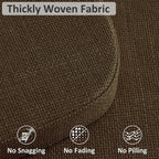 Shinnwa Dining Chair Cushions Set of 4, High-Resilience Foam Windsor Seat Pads, Kitchen Chair Cushions with Ties & Textured Cover, 4 Pack, 16.5 x 15.5 x 2, Dark Brown