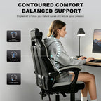 Big and Tall Gaming Chair,400lbs Heavy Duty Office Chair with Footrest, PU Leather High Back PC Desk Chair, Linkage Armrests & Reinforced Steel Frame,Grey