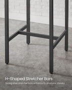 VASAGLE Bar Table, Kitchen Dining, High Top Pub, Bar Height Cocktail for Living Room Party, Sturdy Metal, 23.6 x 23.6 x 36.2 Inches for Narrow Spaces, Rustic Brown and Ink Black