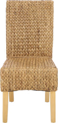 SAFAVIEH Furniture - Luz Dining Chair Set of 2 - Coastal Design - Natural Pine Solid Wood - Ideal for Dining Room, Kitchen, 18.5" Seat Height (SEA8016C-SET2)