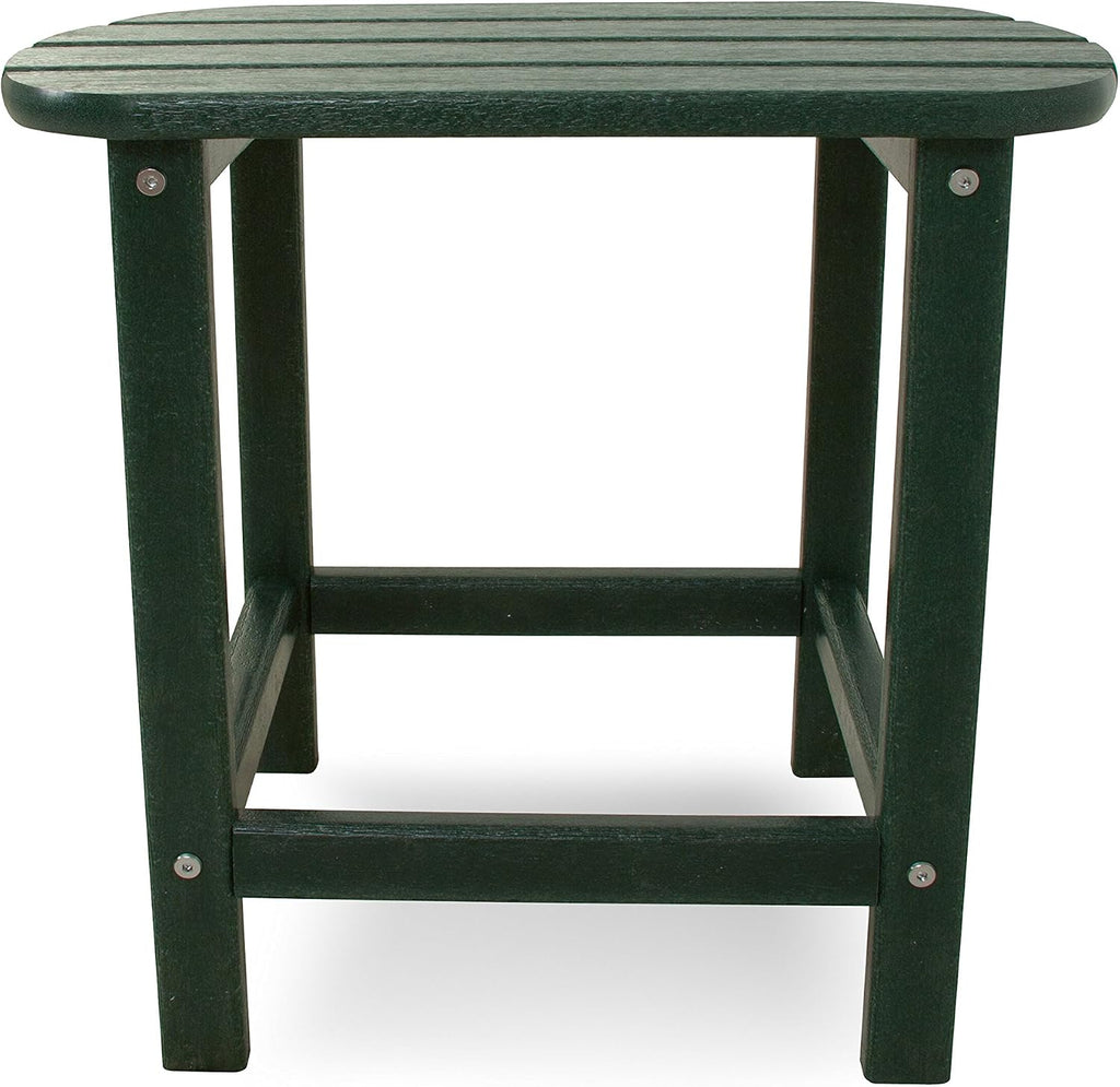 POLYWOOD Modern Adirondack Chair & SBT18GR South Beach 18" Outdoor Side Table, Green