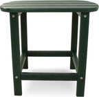 POLYWOOD Modern Adirondack Chair & SBT18GR South Beach 18" Outdoor Side Table, Green