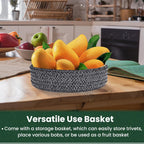 8 Inch Trivets for Hot Dishes, Hot Pots and Pans, Thick Heat Resistant Large Coaster for Kitchen, Hot Pads, Kitchen Essentials, Kitchen Decor for Table & Countertop with Storage Basket, 5 Pcs