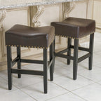 Christopher Knight Home Lisette Backless Counter Stools, 2-Pcs Set, Brown