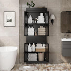 69 Inch Tall Pantry Cabinet , Slim Wood Storage Cupboard with Adjustable Shelves, Rattan Doors and Drawer, Freestanding Kitchen Organizer, Bathroom Linen Cabinet for Dining Room and Laundry Room