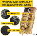 High Speed Gear - Double Decker Taco MOLLE Mag Pouch, Police Gear & Military Gear, Tactical Magazine Pouch for Professionals