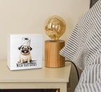 KU-DaYi Funny Dog Pug Bathroom Wooden Box Sign, Wash Your Hands Sign Bathroom Decor, Pug Desk Accessories for Dog Lovers Wooden Block Plaque Desk Shelf Decor 5x5 Inch