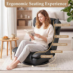 Giantex 360° Swivel Floor Gaming Chair, Folding Lazy Lounger Couch with 6-Position Adjustable Backrest & Sponge Filling, Lazy Sofa Lounge Chair, Video Gaming Chair for Reading, Relaxing (Black)