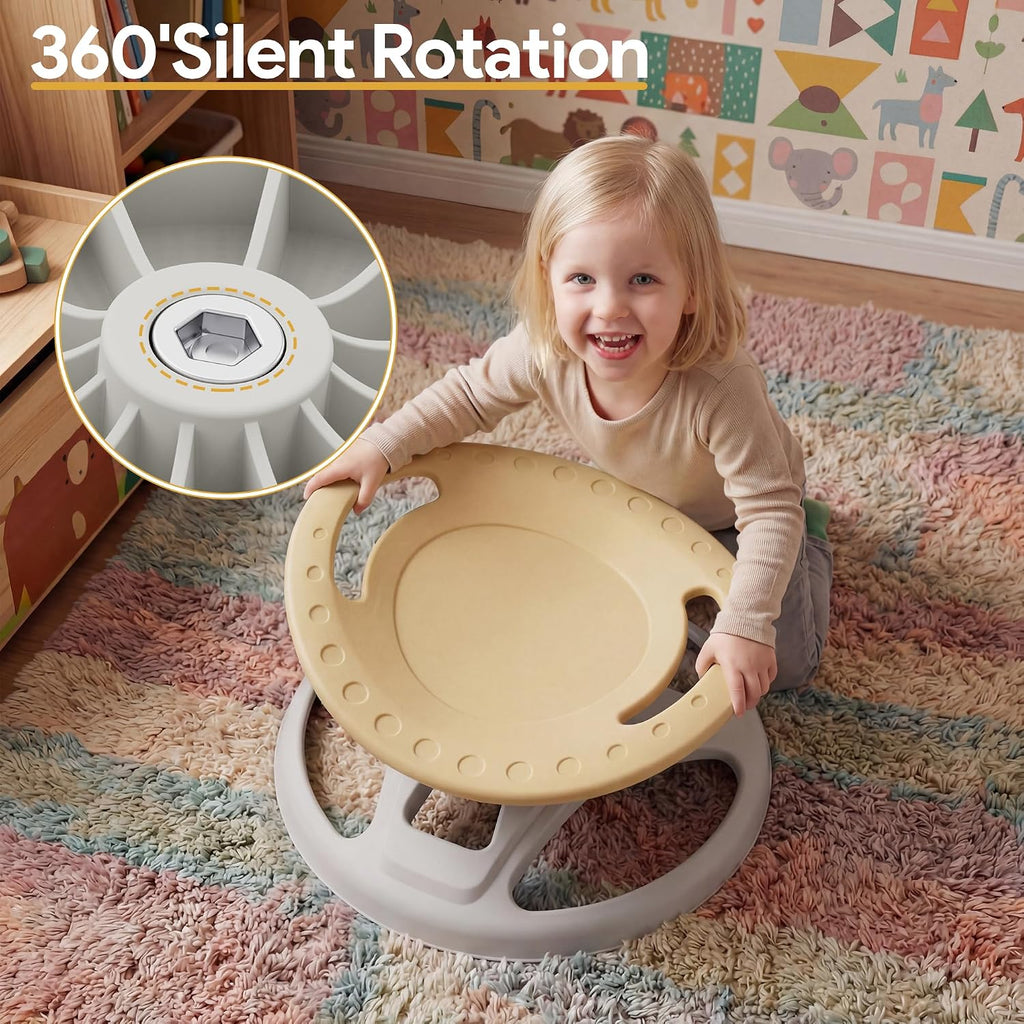 Brelley Sensory Spinning Chair for Autistic Kids, Swivel Chair, Sensory Toys Gifts for Toddlers with ADHD, Sit and Spin Toys, Training Body Coordination, Indoor & Outdoor, 3+ Years