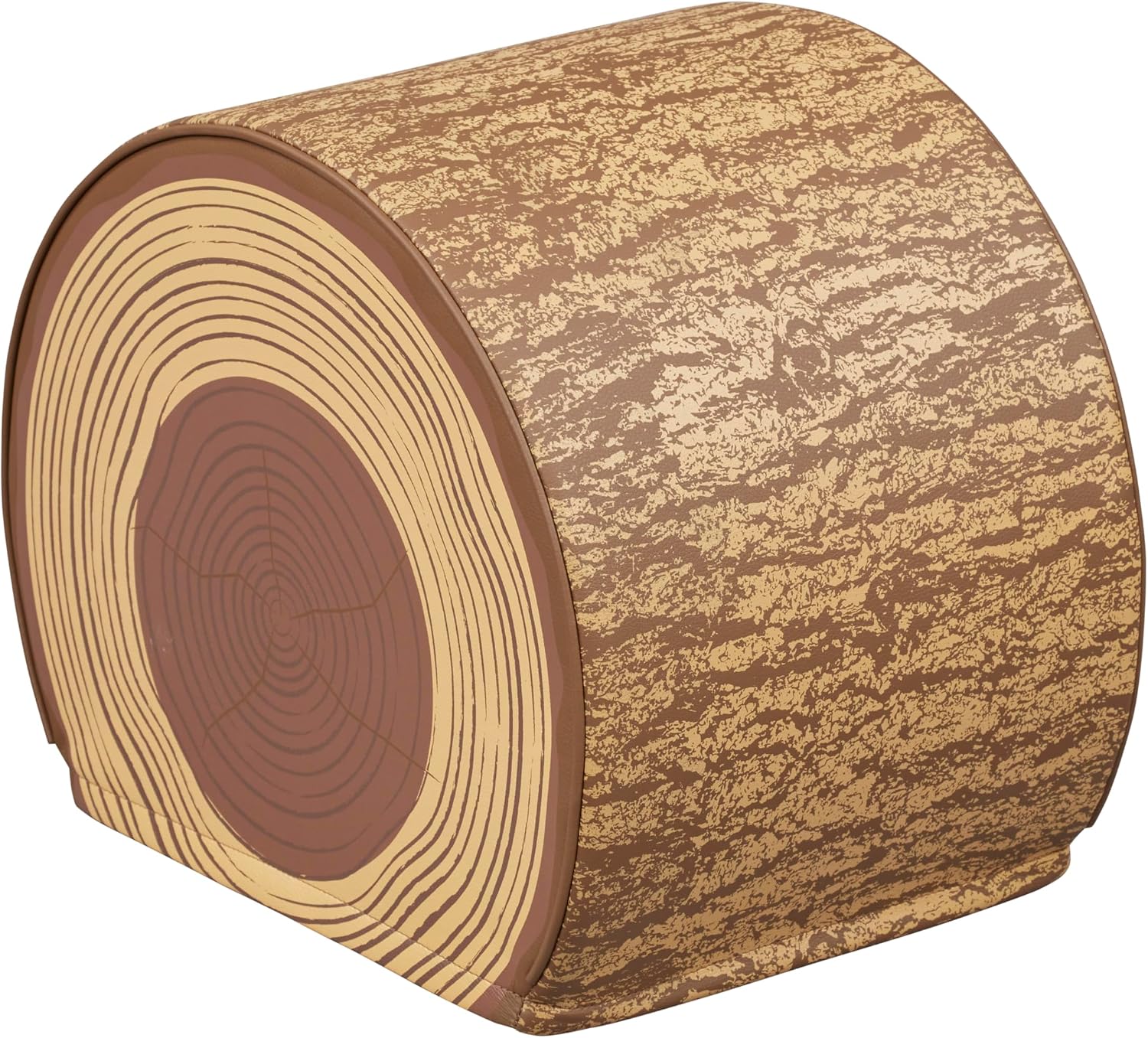 ECR4Kids SoftZone Tree Log Quarter Seat, 14in, Kids Bench, Chocolate