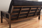 Kodiak Furniture Monterey Queen-size Futon, Storage Drawers, Espresso Finish with Oregon Trail Java Mattress