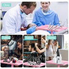 Salon Señor Pink Salon Tray with Wheels, Height Adjustable Hair Color Service Tray for Spa, Tattoo, or Home Use