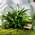 4Pcs Fake Ferns,Faux Outdoor Plants UV Resistant,3D Real Touch Fake Plants Total 60 Blades,Weatherproof Artificial Plants Outdoor Indoor for Garden Porch Home Office Living Room Decor