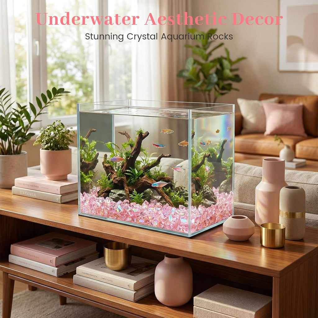 DomeStar Dazzling Pink Ice Rocks, 180PCS Holographic Acrylic Crushed Ice Sparkling Fake Diamonds Holographic Plastic Gems for Vases Fillers Table Scatter Decoration