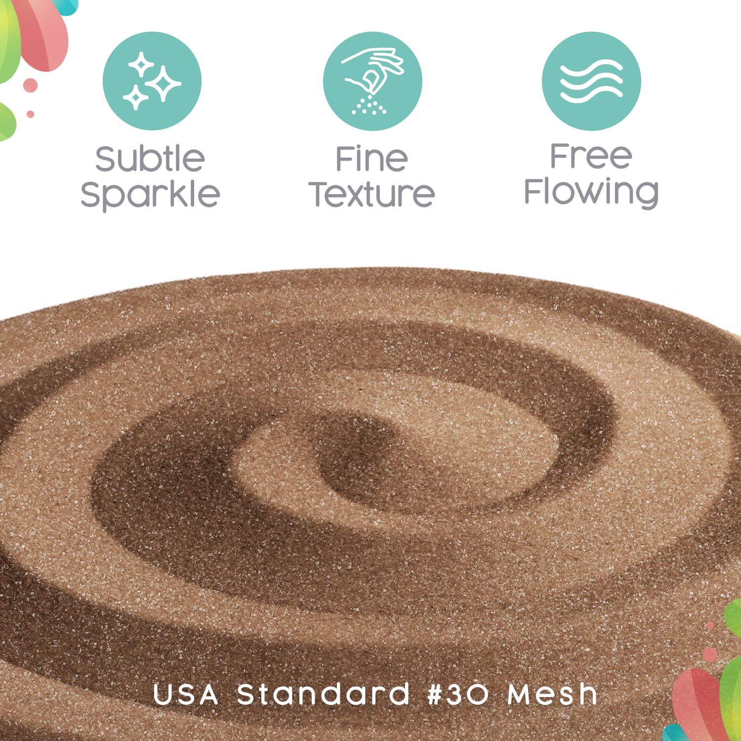 Latte Unity Sand, 1 LB (16 oz), Brown Colored Sand for Weddings, Vase Filler, Home Décor, Crafts, Terrariums, and More