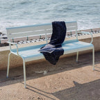 Garden Outdoor Terrace Bench, Aluminum Alloy, with Backrest, Suitable for Balconies, Gardens, Decks, Backyards Seat(Yellow,160x55x82CM)