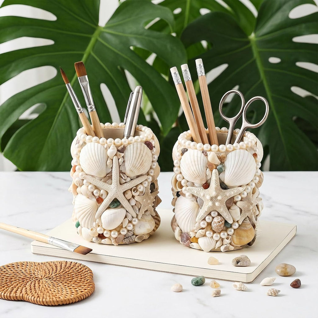 Fangoo 12 Kinds White Natural Beach Seashells Starfish Various Sizes Ocean Conchs Scallops Decorations for Nautical Themed Party DIY Craft Fish Tank Vase Fillers Home Wedding Decorations